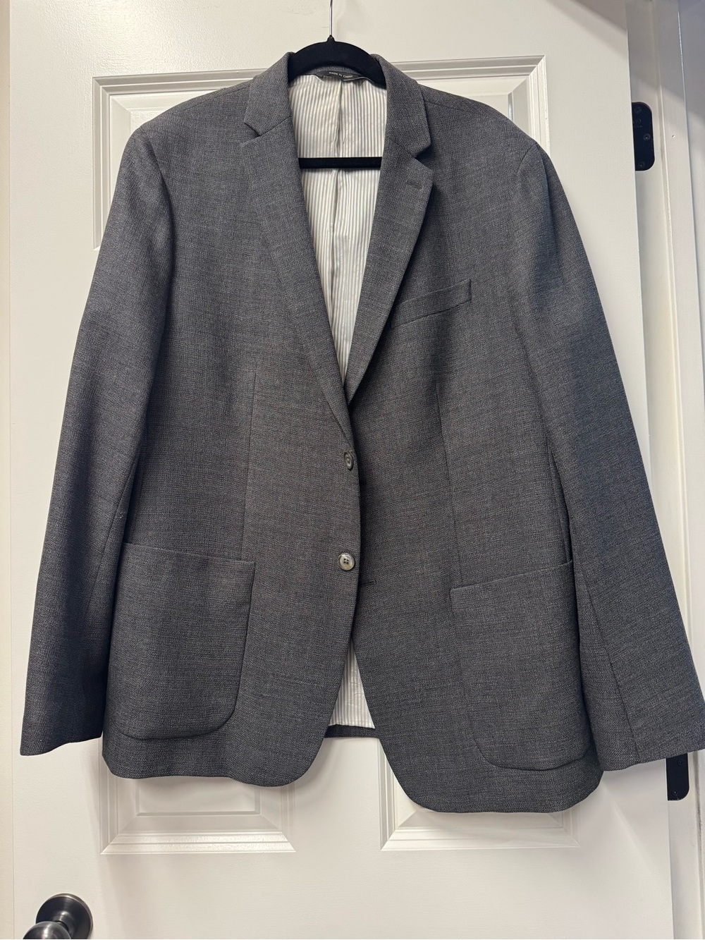 Men's Banana Republic Gray Two-Button Blazer - modern slim fit